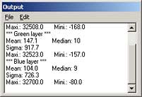 Okno danych wyjściowych