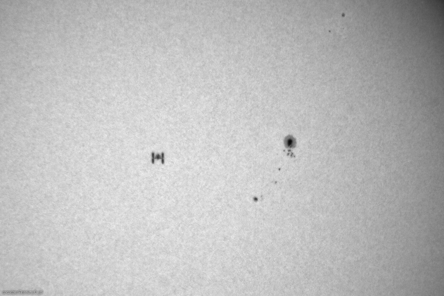 ISS na tarczy Słońca