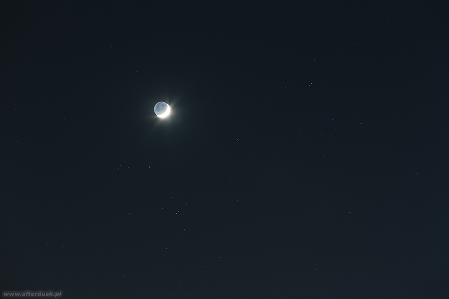 Mars i Księżyc 9. kwietnia 2019 roku