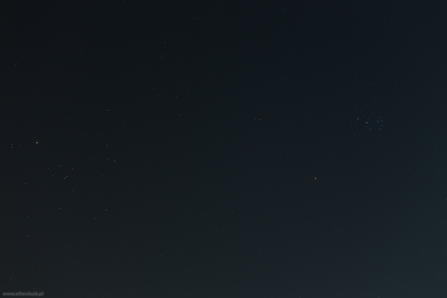 Mars, Plejady i Hiliady 31. marca 2019 roku