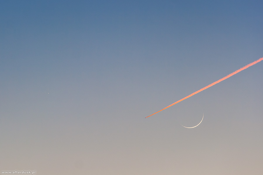 Merkury, Księżyc i samolot