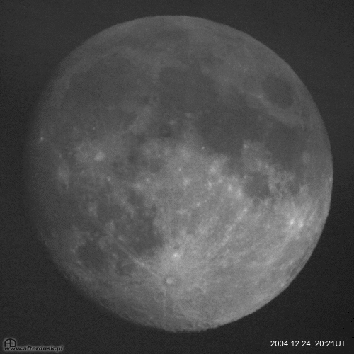 Księżyc - wschód i górowanie