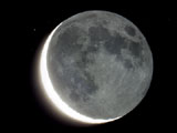 2005.09.01, Światło popielate Księżyca w fazie 6.5%