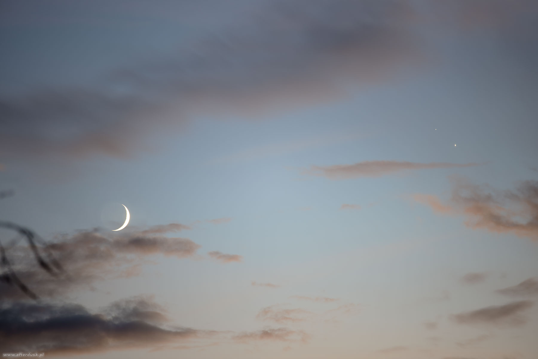 Księżyc, Jowisz i Saturn 17.12.2020