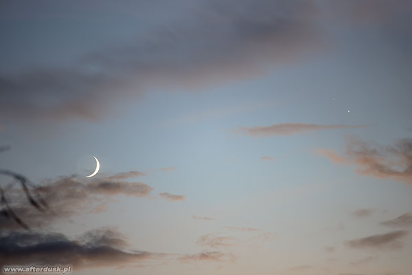 Księżyc, Jowisz i Saturn 17.12.2020