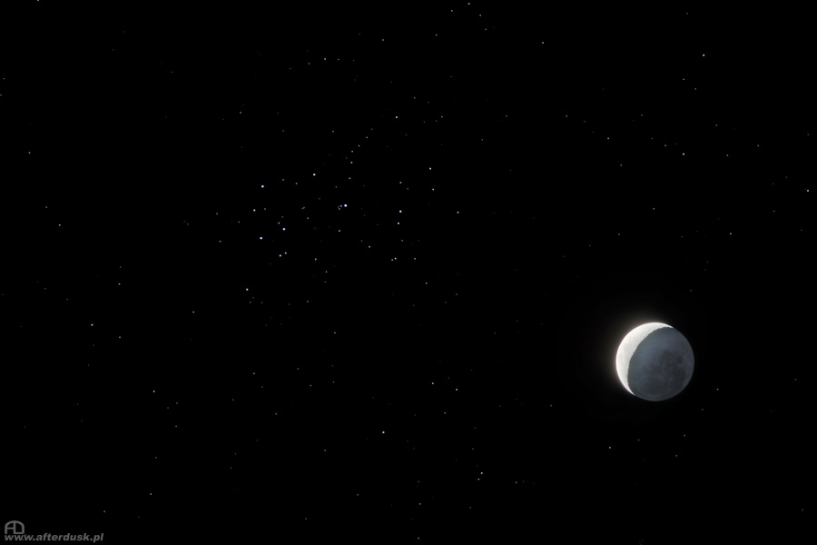 Księżyc i Plejady
