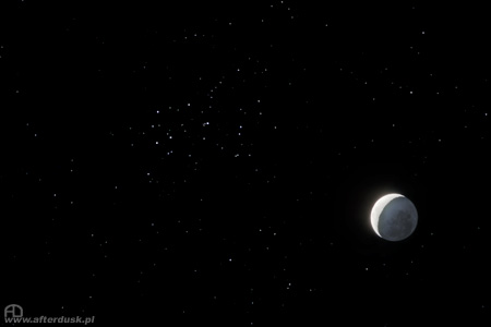 Księżyc i Plejady