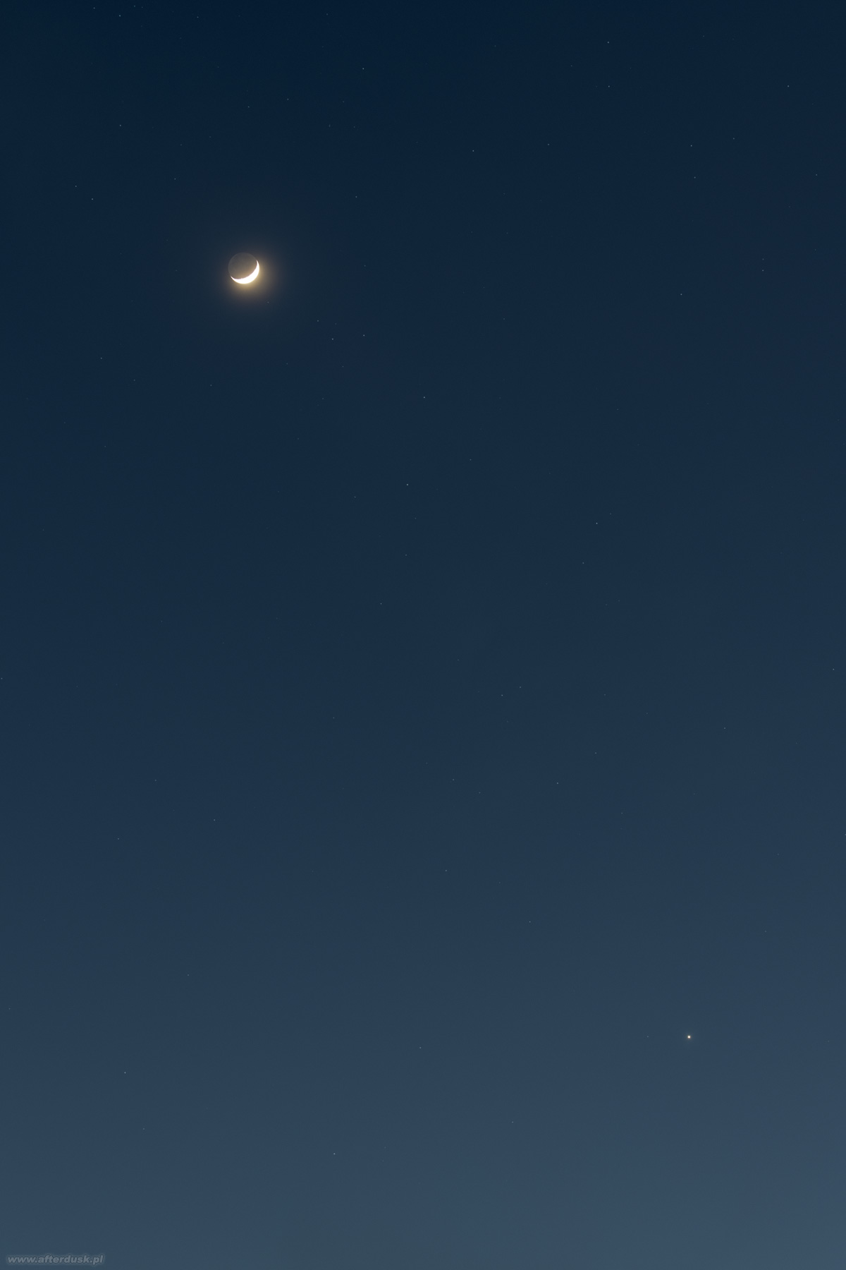 Księżyc i Wenus, 25.03.2023, 18:04UT