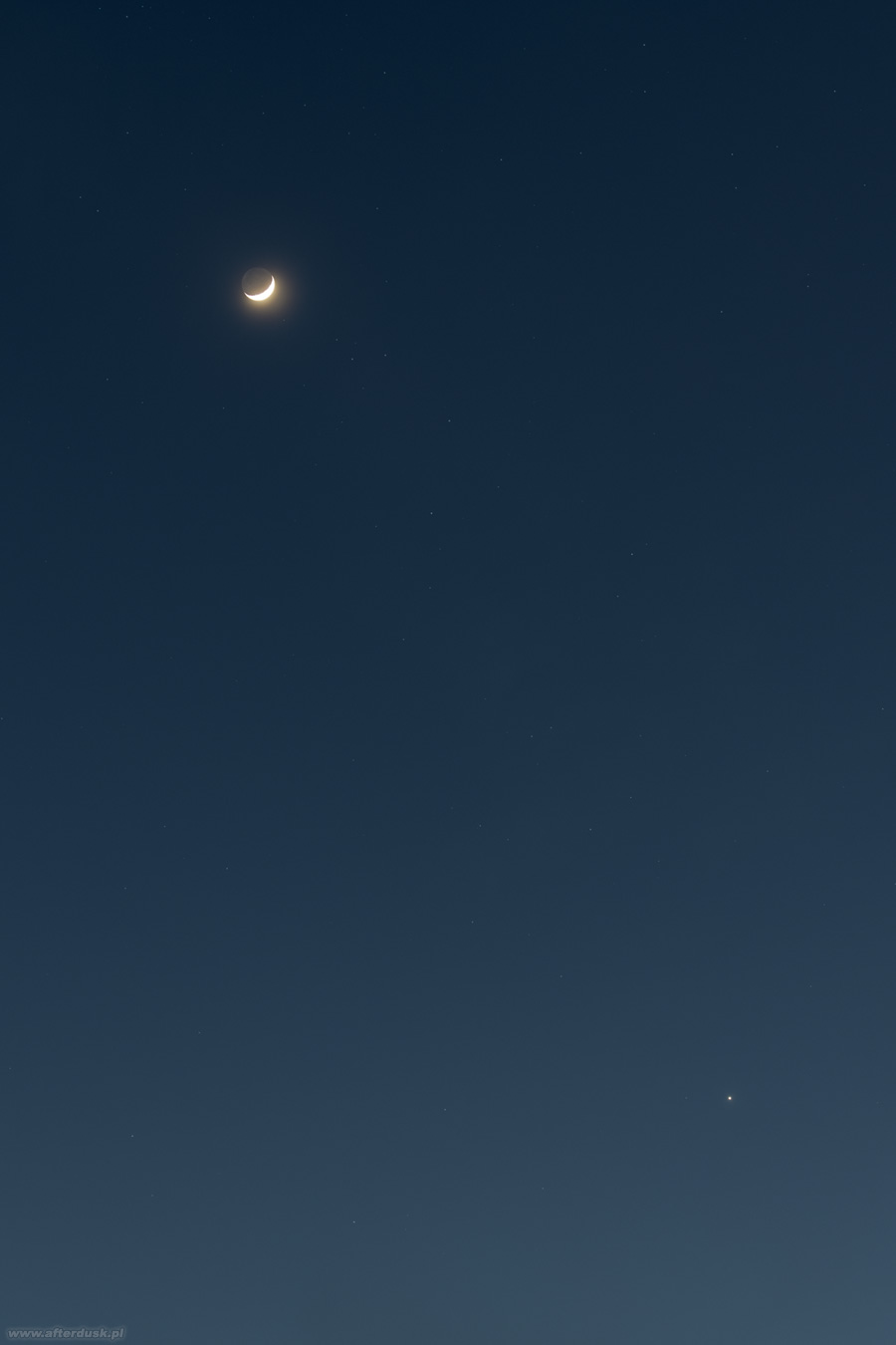 Księżyc i Wenus, 25.03.2023, 18:04UT