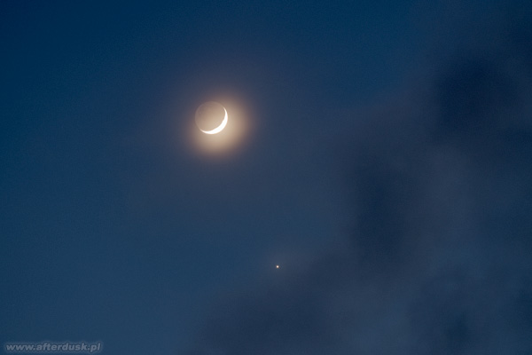 Księżyc i Wenus, 23.04.2023, 19:01UT