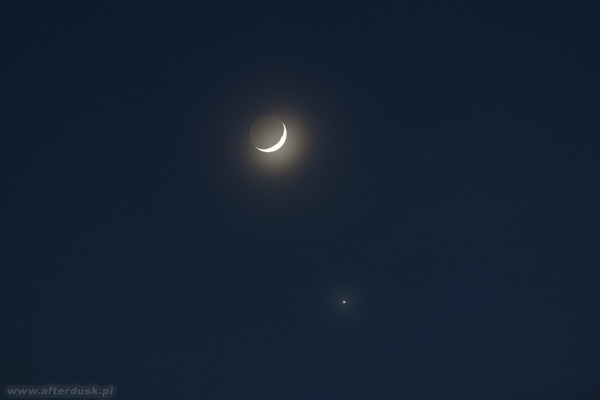 Księżyc i Wenus, 23.04.2023, 19:03UT