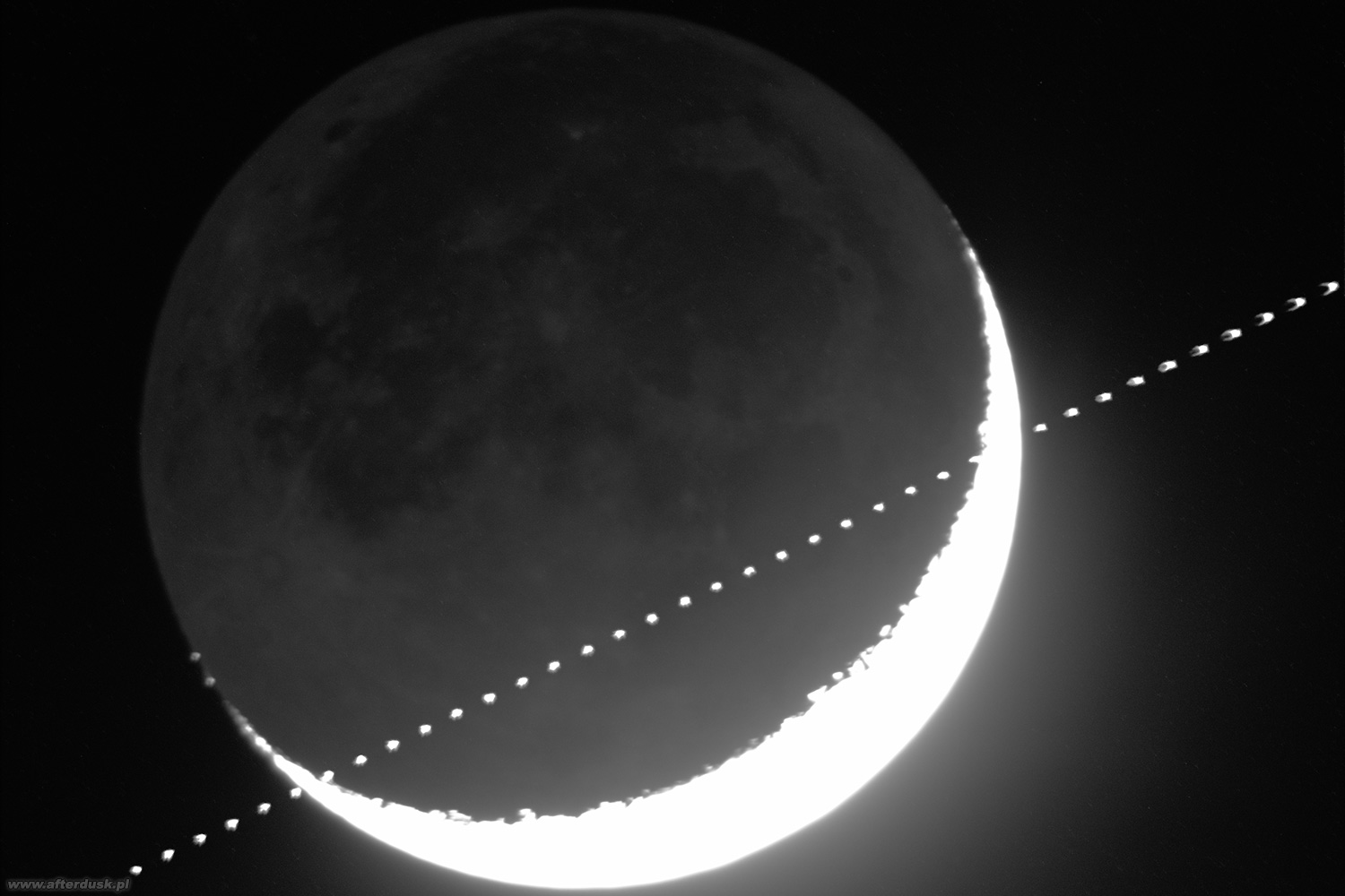 Tranzyt satelity przez tarczę Księżyca, 2020.03.27