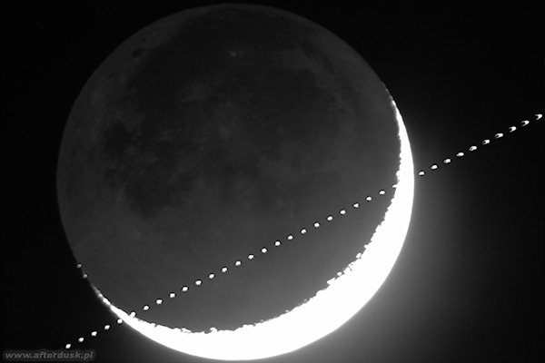 Tranzyt satelity przez tarczę Księżyca, 2020.03.27