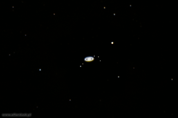 Saturn z księżycami z 11. sierpnia 2018