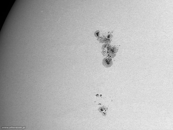 Słońce - grupy 1429 i 1430