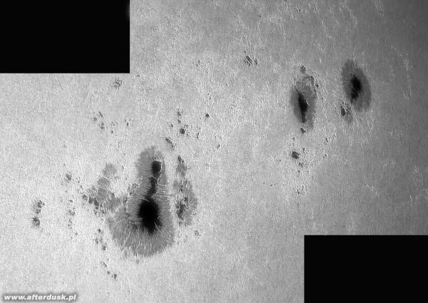 Słońce, grupy 1520, 1521