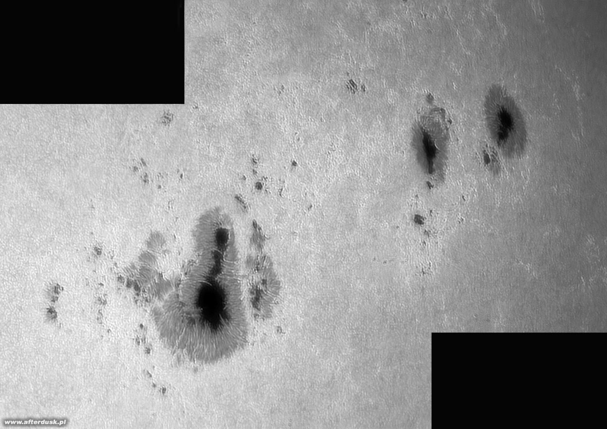 Słońce, grupy 1520, 1521