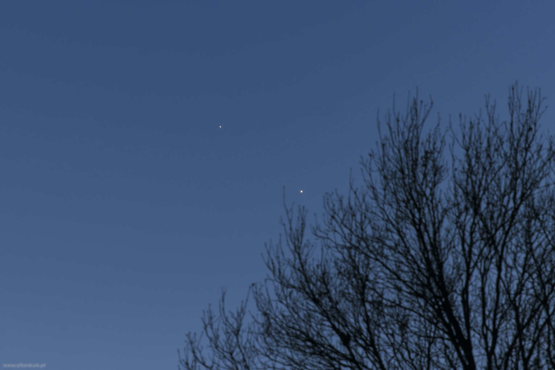 Wenus i Jowisz, 28.02.2023, 17:12UT