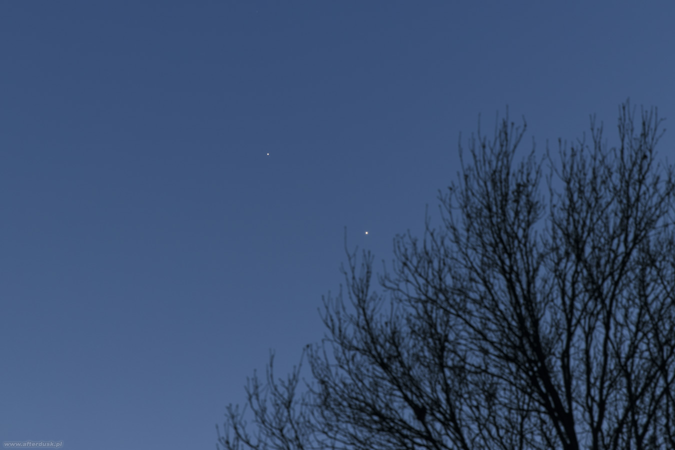 Wenus i Jowisz, 28.02.2023, 17:12UT