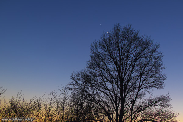 Wenus i Jowisz, 28.02.2023, 17:14UT
