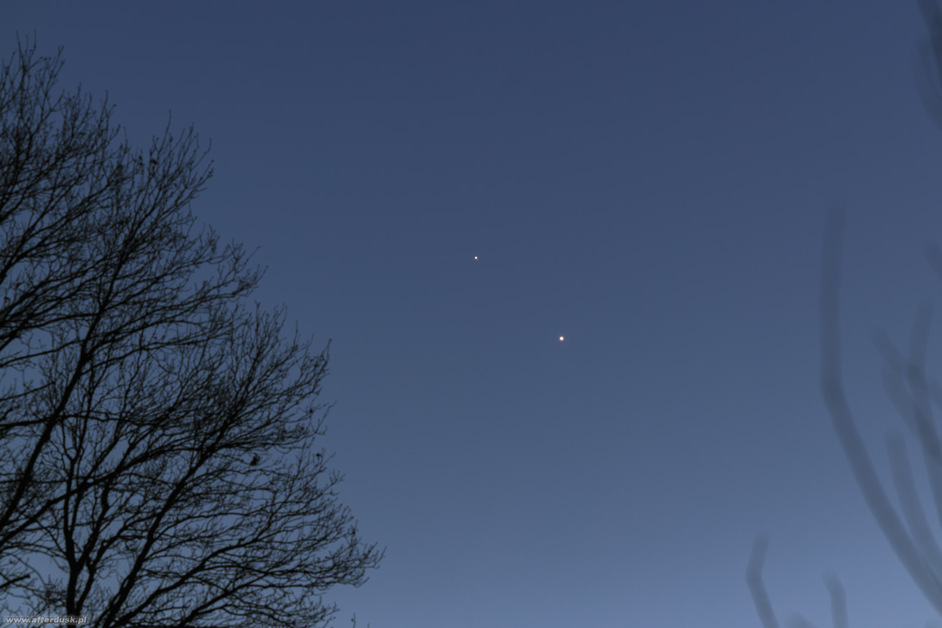 Wenus i Jowisz, 28.02.2023, 17:22UT