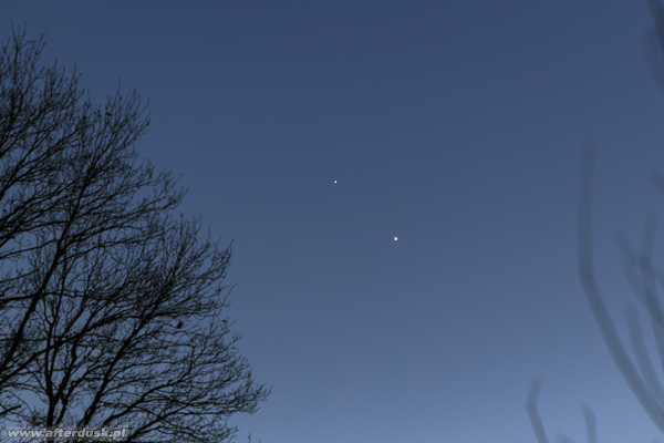 Wenus i Jowisz, 28.02.2023, 17:22UT