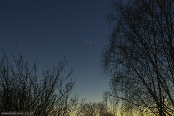 Wenus i Jowisz, 1.03.2023, 17:27UT