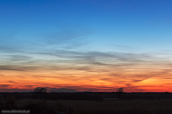 Wenus, Merkury i Księżyc, 18. marca 2018r.
