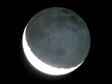 2004.09.11, Światło popielate Księżyca w fazie 12.4%