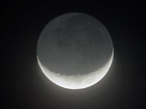 2009.04.28, Światło popielate Księżyca w fazie 17.9%