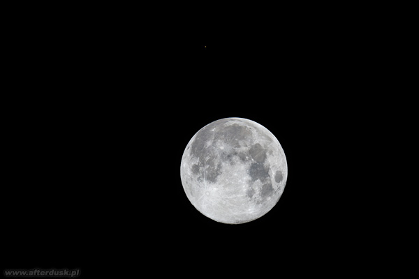 Księżyc i Mars 2025.01.14, 3:50UT