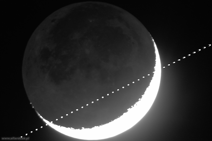 Tranzyt satelity przez tarczę Księżyca, 2020.03.27