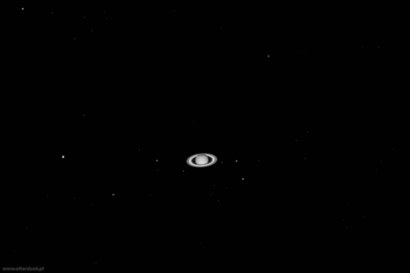 Saturn z księżycami z 26. maja 2017