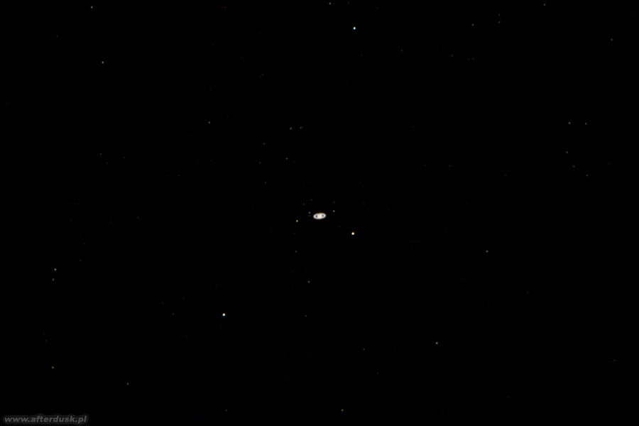 Saturn z księżycami z 6. sierpnia 2018