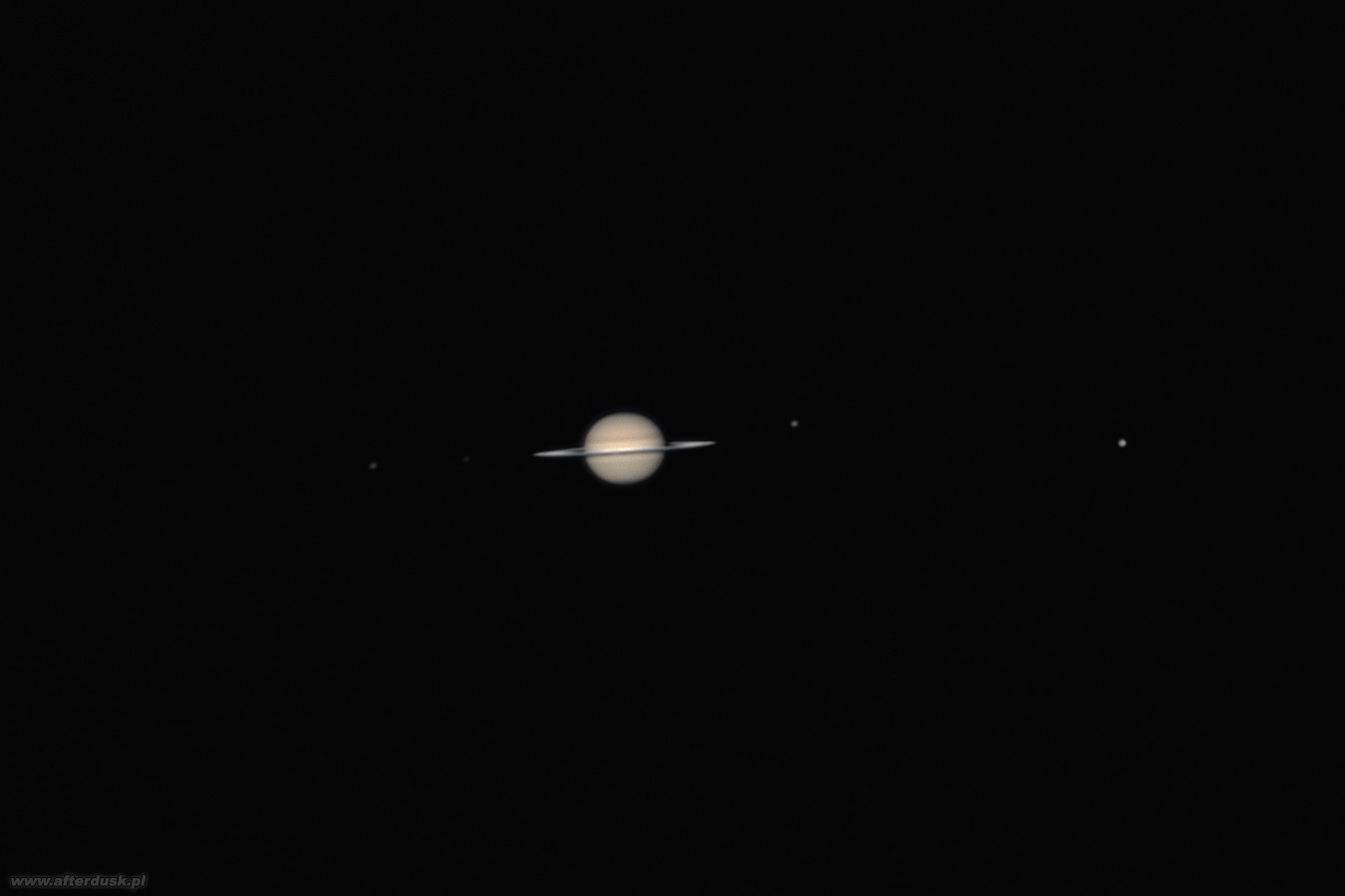 Saturn z księżycami z 18 lipca 2024roku