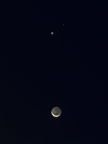2015.02.20, koniunkcja Wenus, Marsa i Księżyca